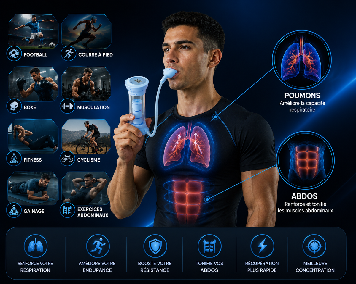 Haltère de respiration abdominale