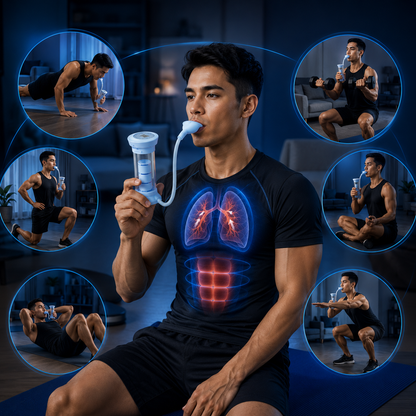 Haltère de respiration abdominale